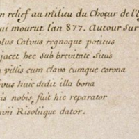 Tombeau de cuivre de Charles II dit le Chauve, texte