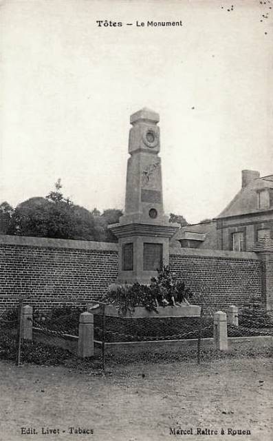 Totes seine maritime monument aux morts cpa