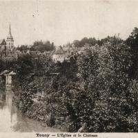 Toucy (89) L'église Saint-Pierre et le château CPA