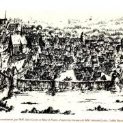 Toucy (89) La ville vers 1275, gravure