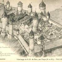 Vaudémont 54 le château gravure avant 1636 