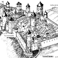 Vaudémont (Meurthe-et-Moselle) Le château plan avant 1636