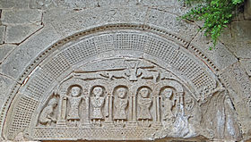 Le tympan de l'église Saint Roch