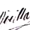 Vieillard Louis Appolonie (1834/1894), sa signature en 1861