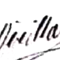 Vieillard Louis Appolonie (1834/1894), sa signature en 1861