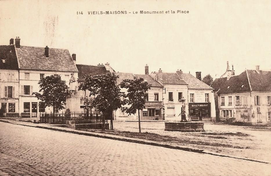 Vieils-Maisons (Aisne) CPA Place et fontaine