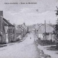 Vieils-Maisons (Aisne) CPA Route de Montmirail