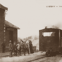 Viesly 59 la gare avant la guerre cpa