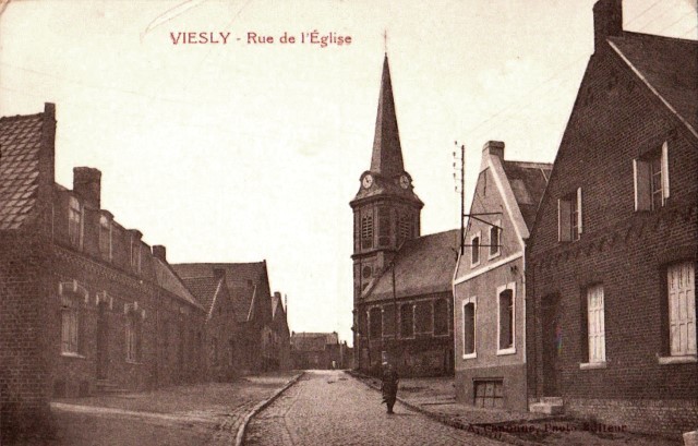 Viesly 59 la rue de l eglise cpa