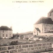 Viffort (Aisne) CPA L'église et la mairie