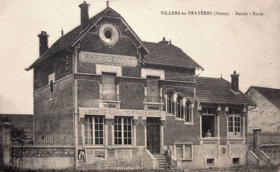 Villers-en-Prayères (Aisne) CPA la mairie-école