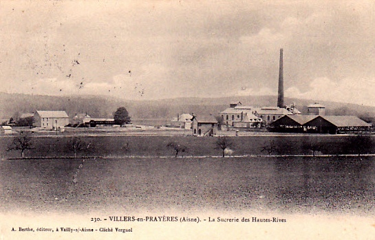 Villers-en-Prayères (Aisne) CPA l'usine de sucre des Hautes rives