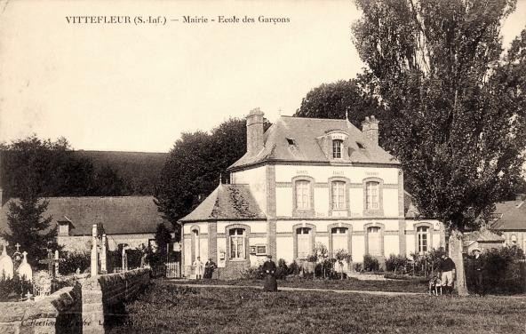 Vittefleur seine maritime mairie ecole de garcons cpa