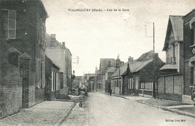 Walincourt selvigny 59 walincourt la rue de la gare cpa