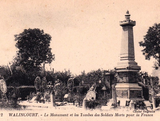 Walincourt selvigny 59 walincourt le monument aux morts cpa