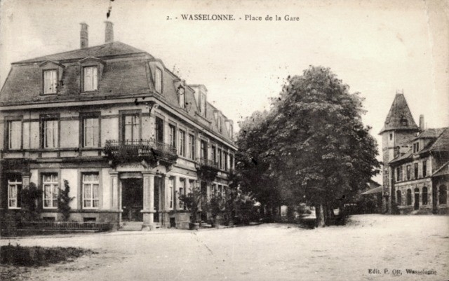 Wasselonne 67 la place de la gare cpa