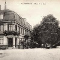 Wasselonne 67 la place de la gare cpa