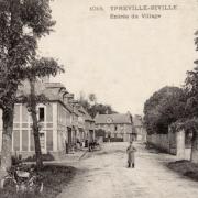 Ypreville biville seine maritime entree du village cpa