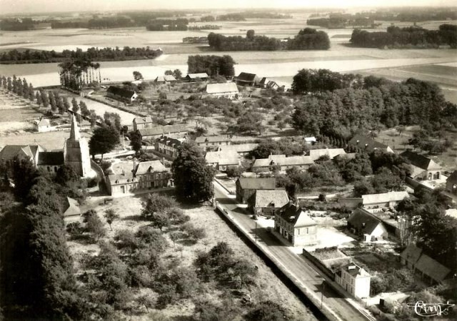 Ypreville biville seine maritime vue aerienne cpa