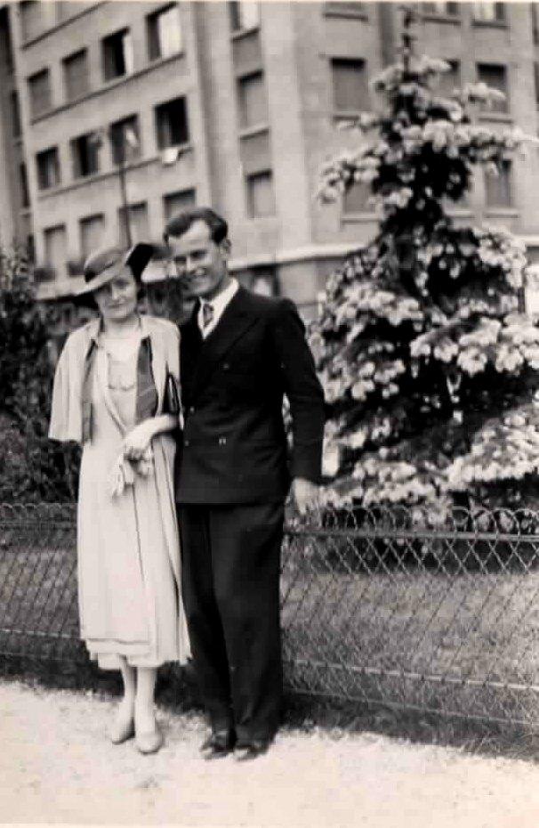0 non date gaston bourlon et son epouse genevieve guth