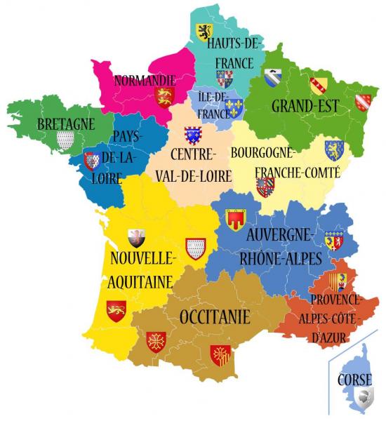 13 nouvelles regions en 2016