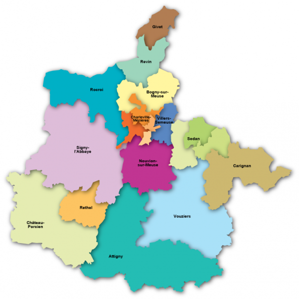 Ardennes carte et cantons