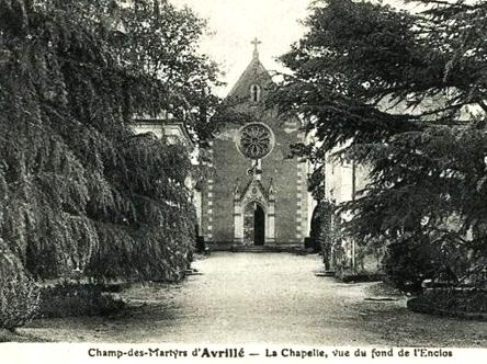 Avrille maine et loire la chapelle du champ des martyrs cpa