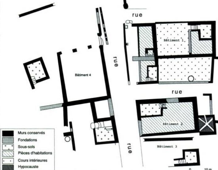 Baalon 55 plan des fouilles de 1985