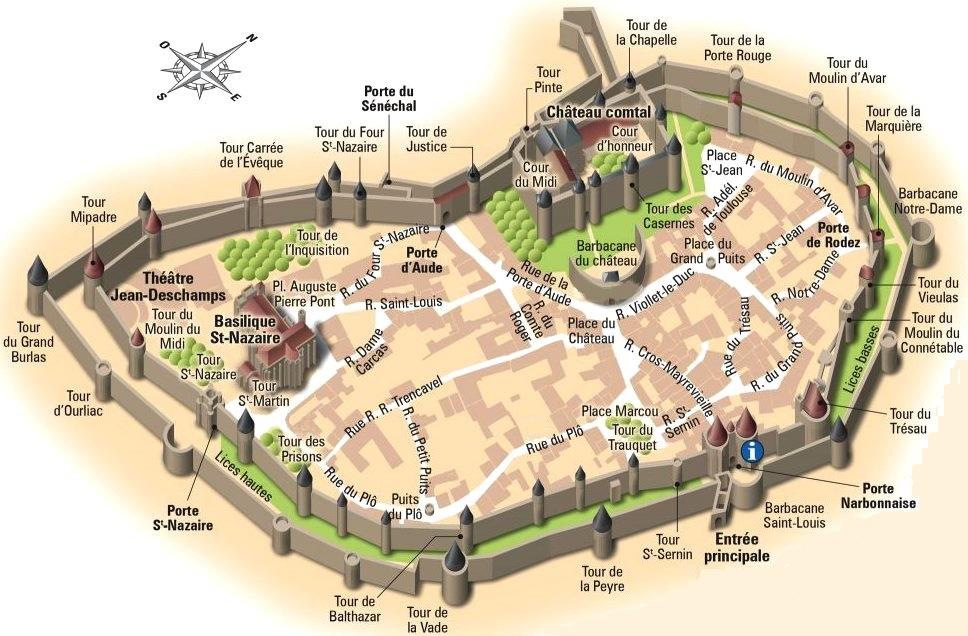 Carcassonne aude plan