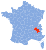 Carte isere en france