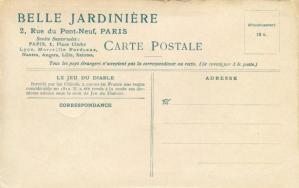 Carte postale ancienne le jeu du diable la belle jardiniere verso 582x365