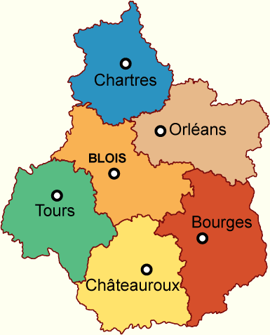 Carte region centre val de loire