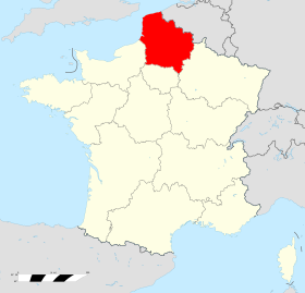 Carte situation hauts de france en france