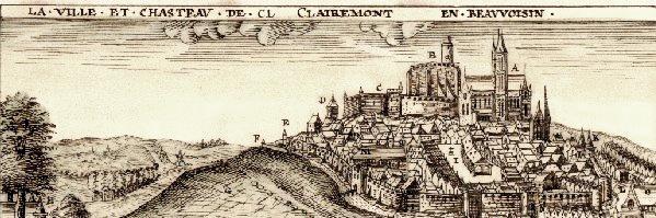 Clermont oise gravure au moyen age