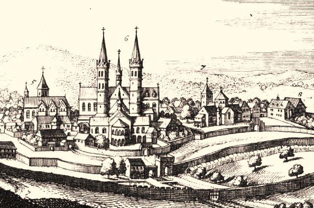L abbaye de fulda gravure 1655