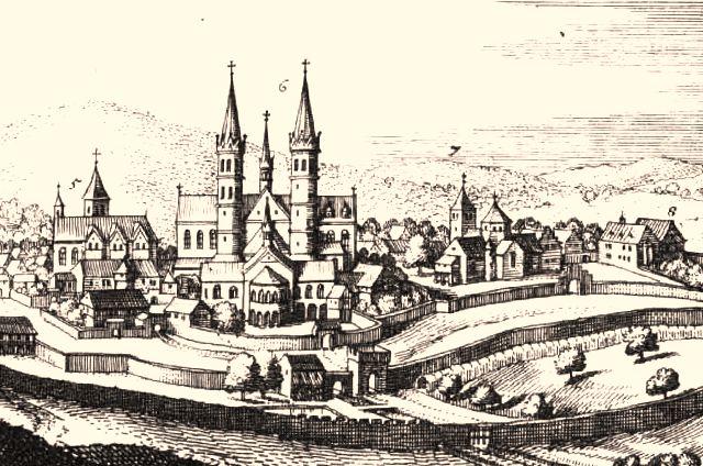 L abbaye de fulda gravure 1655