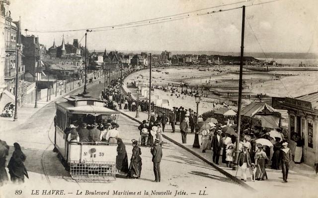 Le havre seine maritime le boulevard maritime tramway cpa