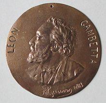 Leon gambetta medaillon d alfred gauvin