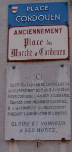 Noyon oise 1939 1945 plaque place cordouen