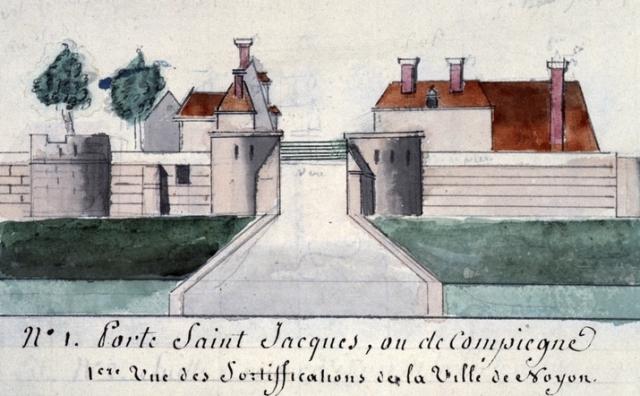 Noyon oise fortifications gravure