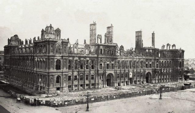 Paris 75 l hotel de ville l incendie de 1870 cpa