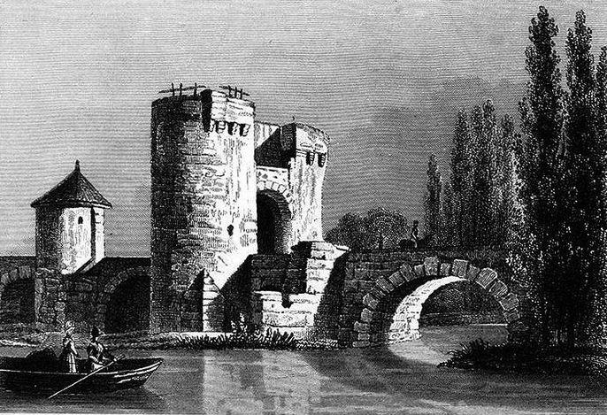 Poitiers vienne la porte du pont joubert gravure du xixe