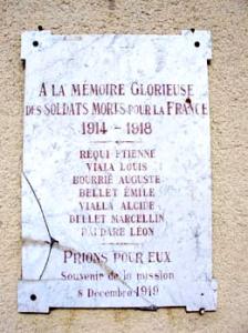 Saint pierre de la fage herault plaque auguste bourrie