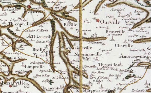Sorquainville seine maritime carte cassini