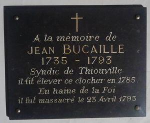 Thiouville seine maritime plaque commemorative bucaille