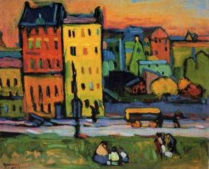 Vassily kandinsky 1908 houses in munich