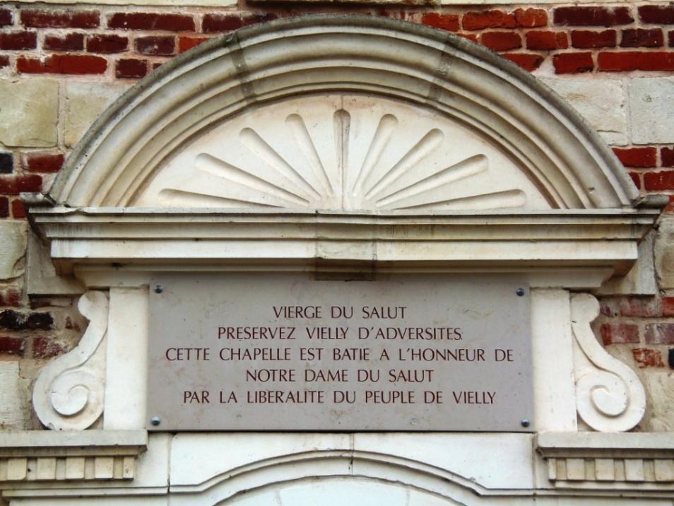 Viesly 59 la chapelle sainte anne plaque