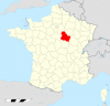 Yonne departement locator map svg